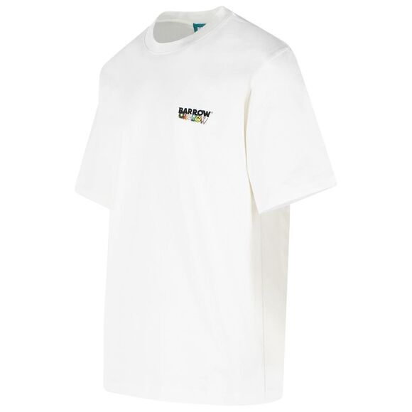 Barrow White Cotton T-Shirt Men